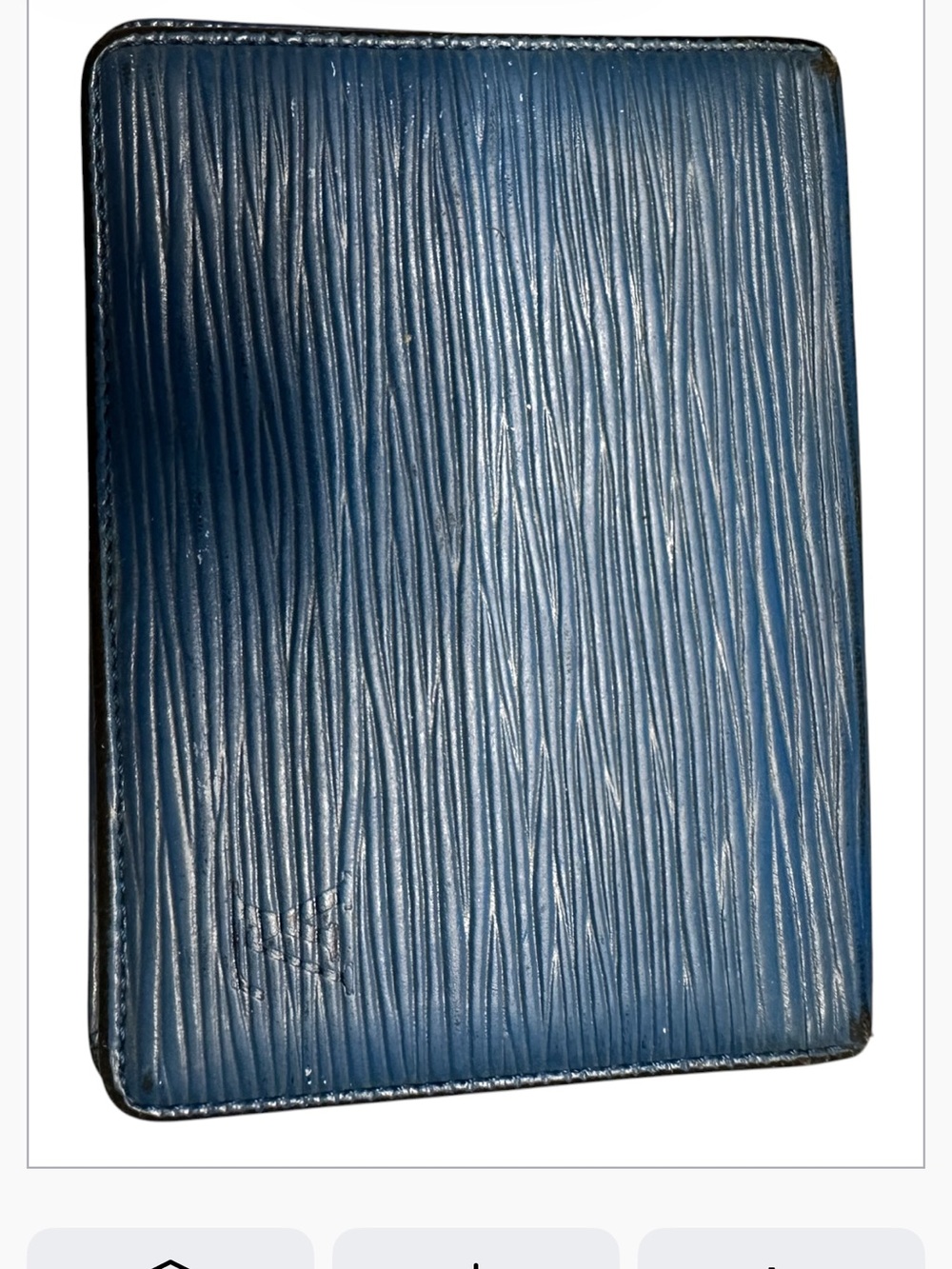 Louis Vuitton Blue Epi Leather Card ID Holder